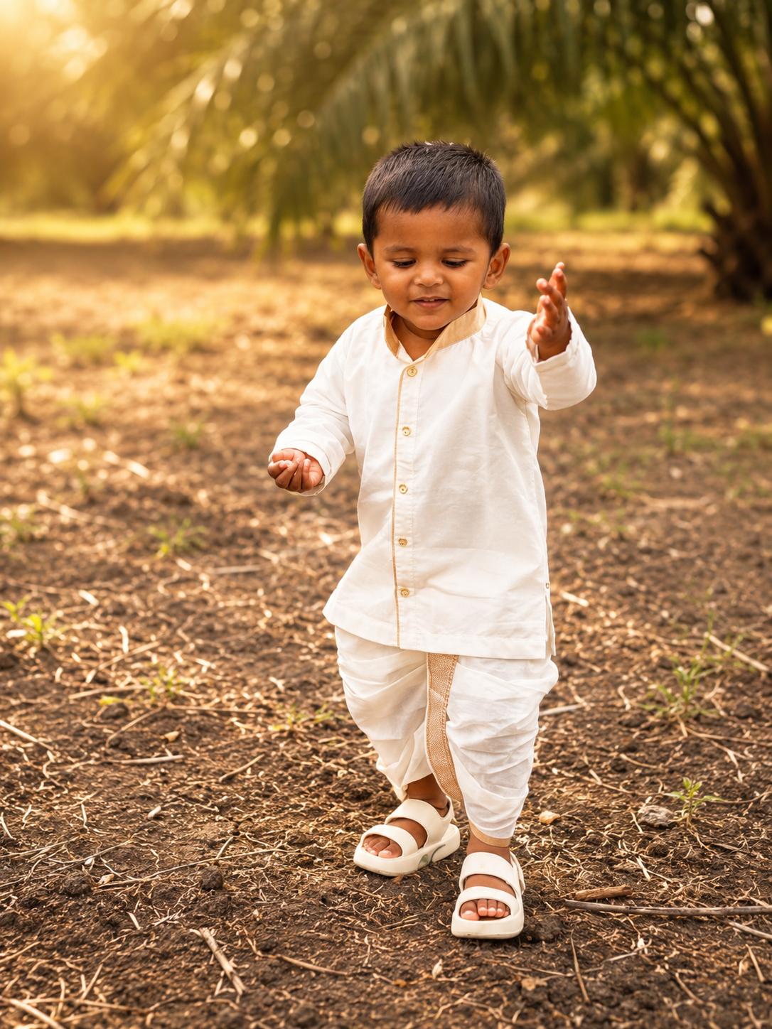 Bhale Baala Swadeshi | Pure Cotton Kurta Dhoti Set for Baby Boys